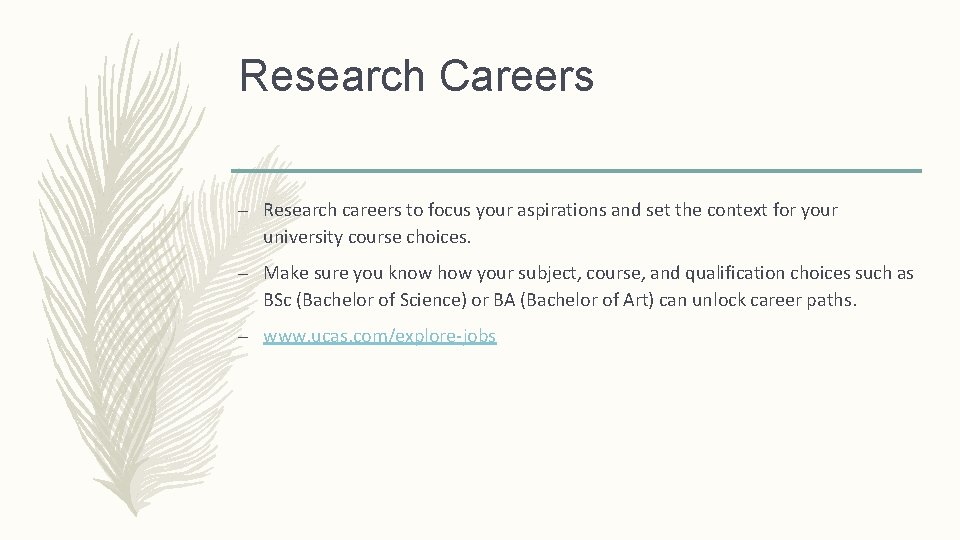 Research Careers – Research careers to focus your aspirations and set the context for