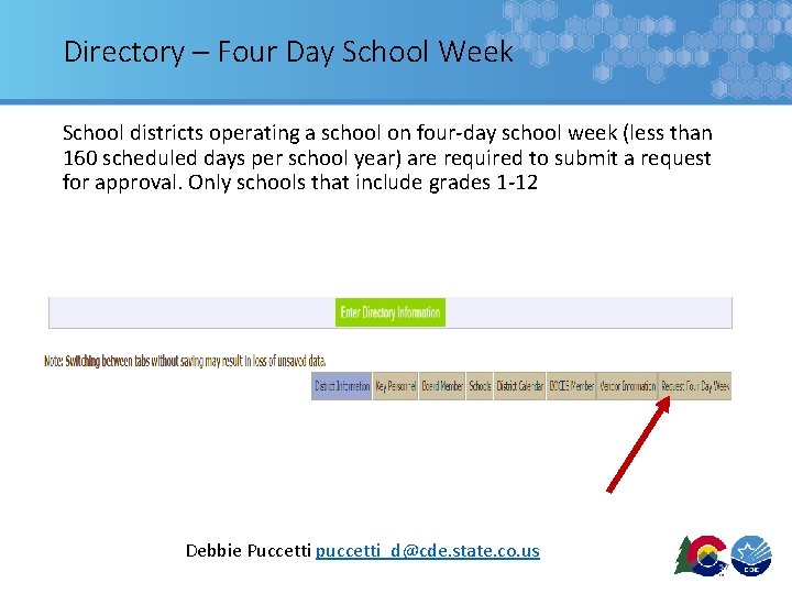 Directory – Four Day School Week School districts operating a school on four-day school