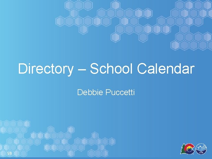 Directory – School Calendar Debbie Puccetti 59 