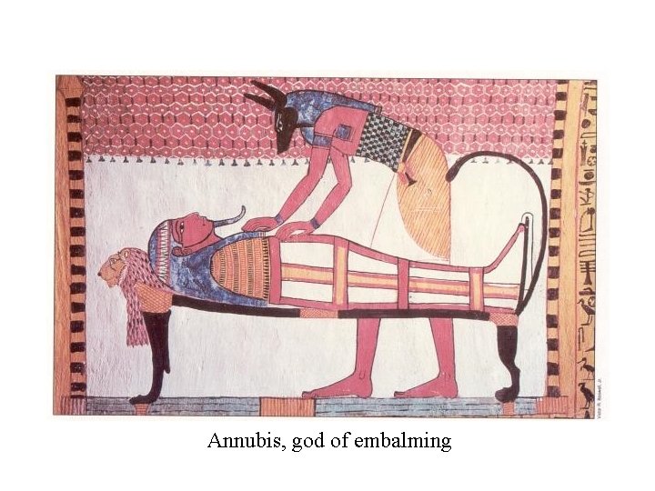 Annubis, god of embalming 