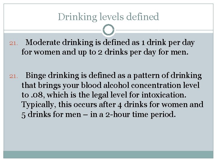 Notes on Alcohol Alcohol 1 Alcohol is an