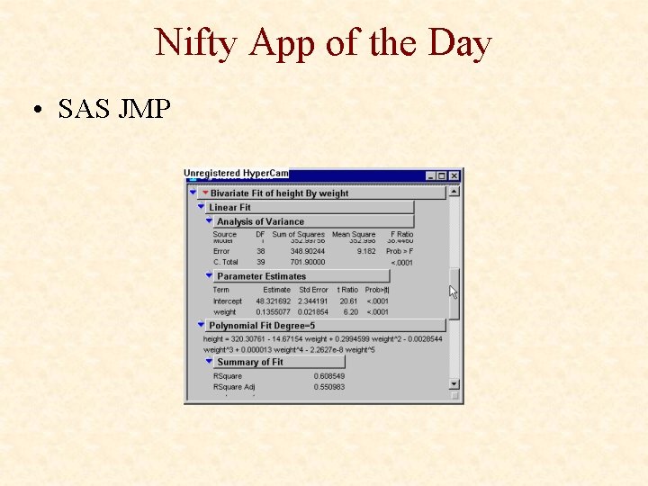 Nifty App of the Day • SAS JMP 