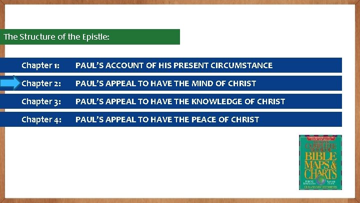 The Structure of the Epistle: Chapter 1: PAUL’S ACCOUNT OF HIS PRESENT CIRCUMSTANCE Chapter