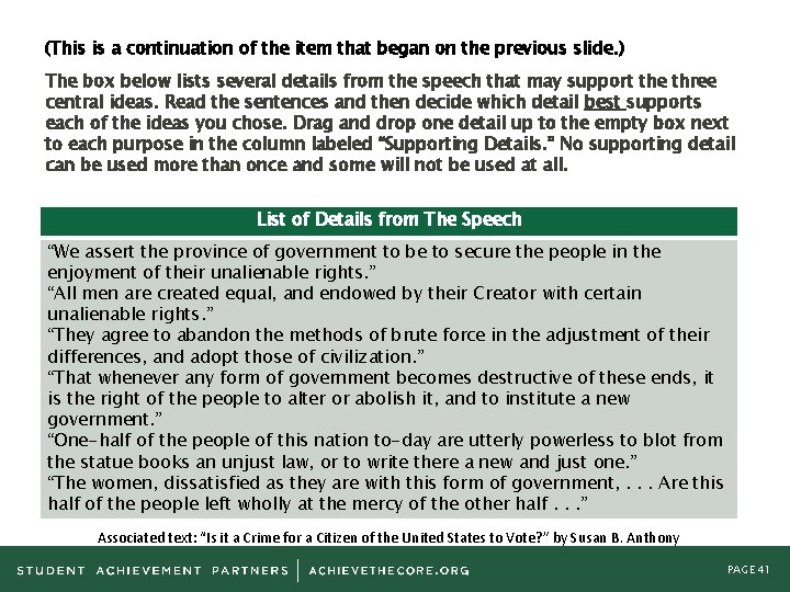 (This is a continuation of the item that began on the previous slide. )