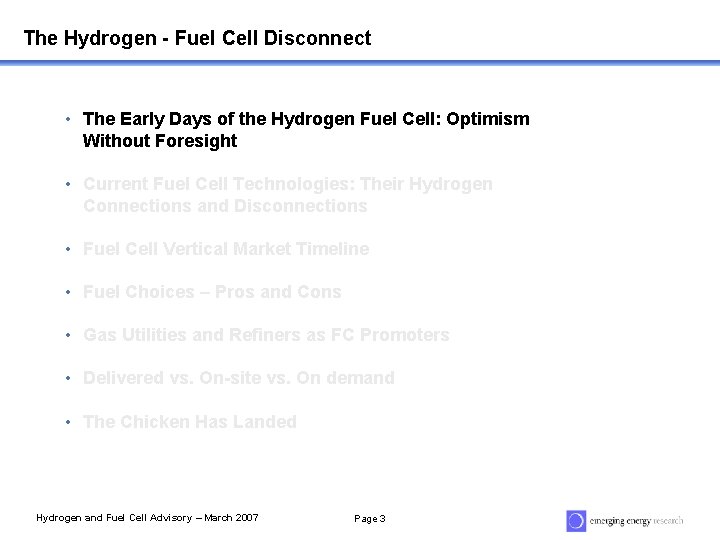 The Hydrogen - Fuel Cell Disconnect • The Early Days of the Hydrogen Fuel