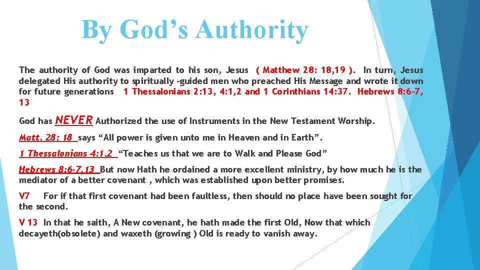 By God’s Authority The authority of God was imparted to his son, Jesus ( By God’s Authority The authority of God was imparted to his son, Jesus (