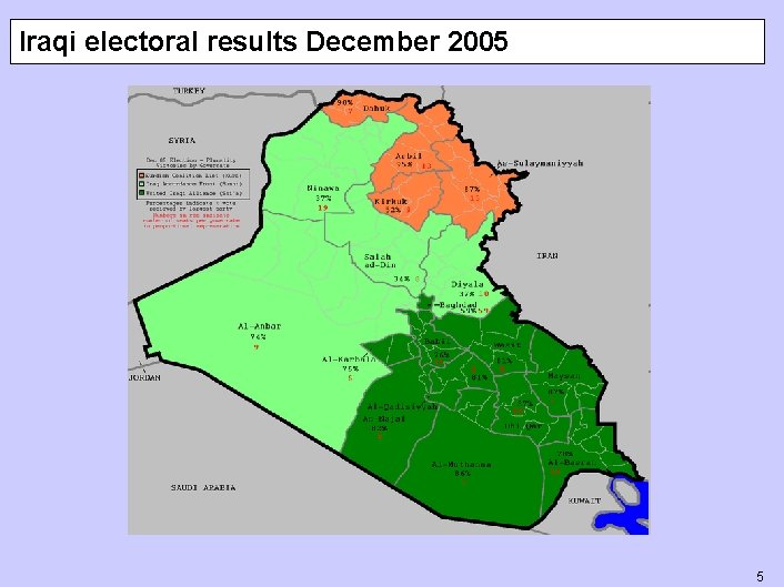Iraqi electoral results December 2005 5 