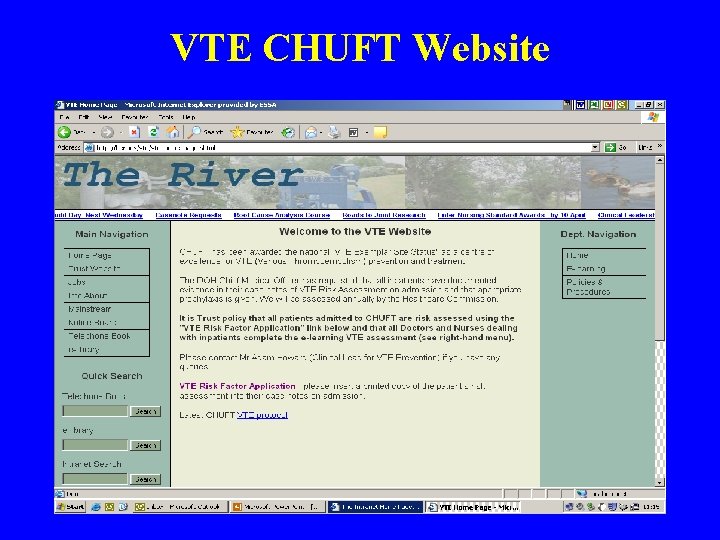 VTE CHUFT Website 