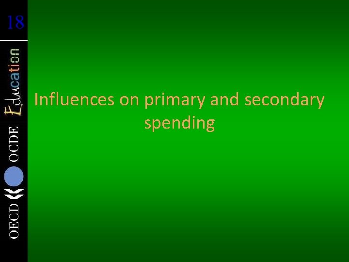 18 18 Influences on primary and secondary spending 