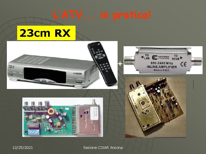 L’ATV. . . in pratica! 23 cm RX + 12/25/2021 Sezione CISAR Ancona 