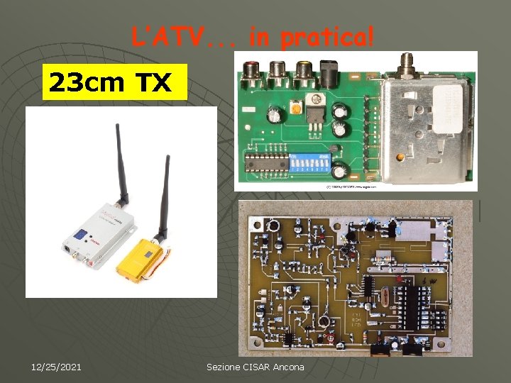 L’ATV. . . in pratica! 23 cm TX 12/25/2021 Sezione CISAR Ancona 