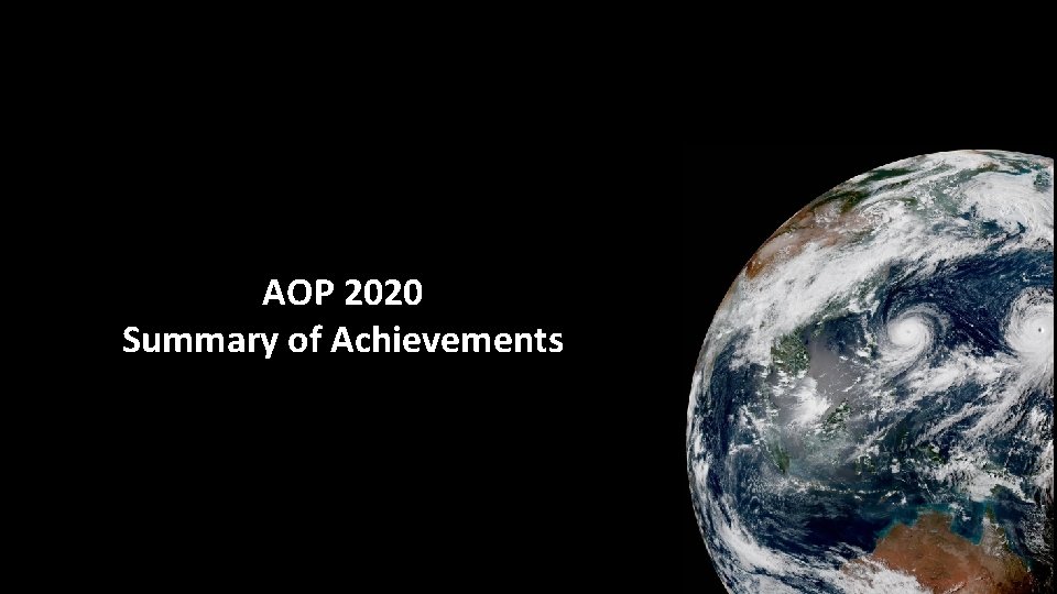 AOP 2020 Summary of Achievements 