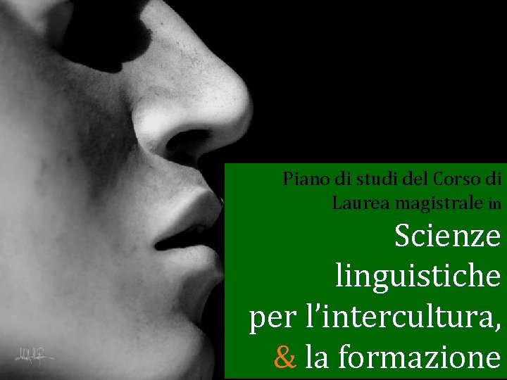 Piano di studi del Corso di Laurea magistrale in Scienze linguistiche per l’intercultura, &