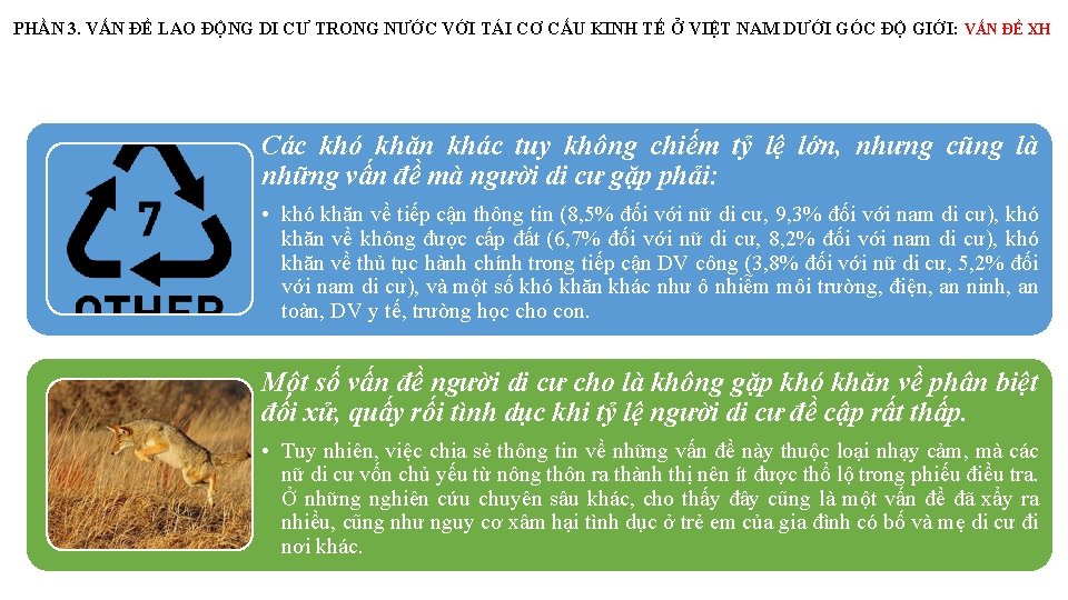 PHẦN 3. VẤN ĐỀ LAO ĐỘNG DI CƯ TRONG NƯỚC VỚI TÁI CƠ CẤU