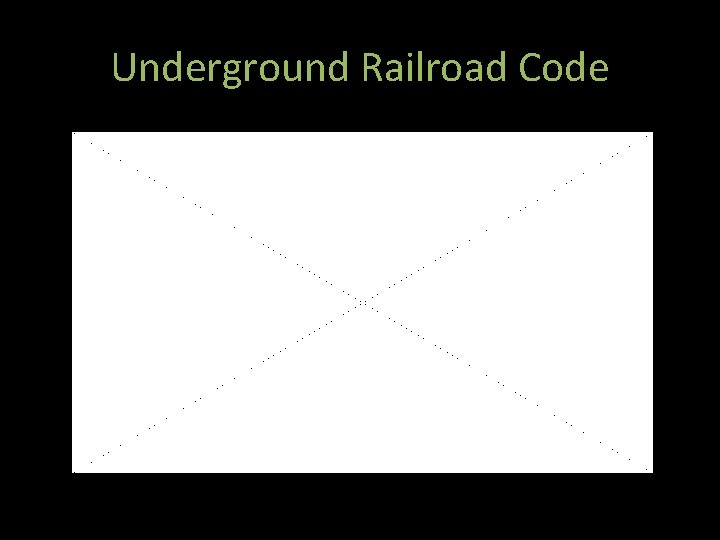 Underground Railroad Code 
