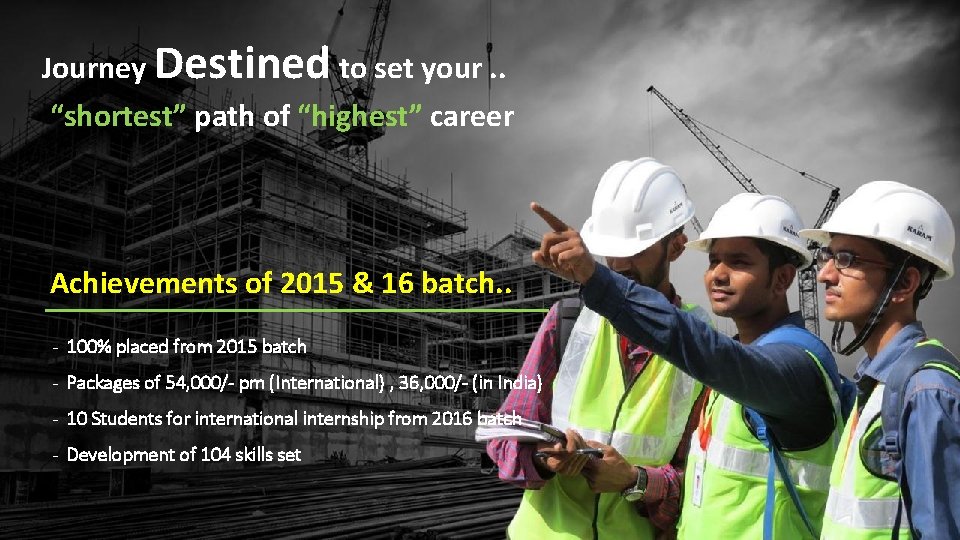 Journey Destined to set your. . “shortest” path of “highest” career Achievements of 2015