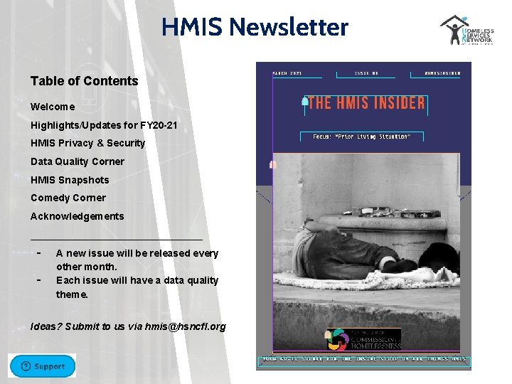 HMIS Newsletter Table of Contents Welcome Highlights/Updates for FY 20 -21 HMIS Privacy &