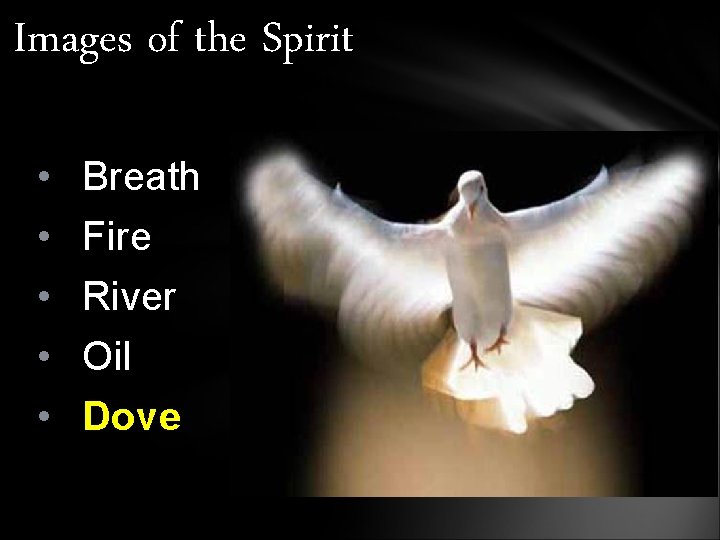 Images of the Spirit • • • Breath Fire River Oil Dove 