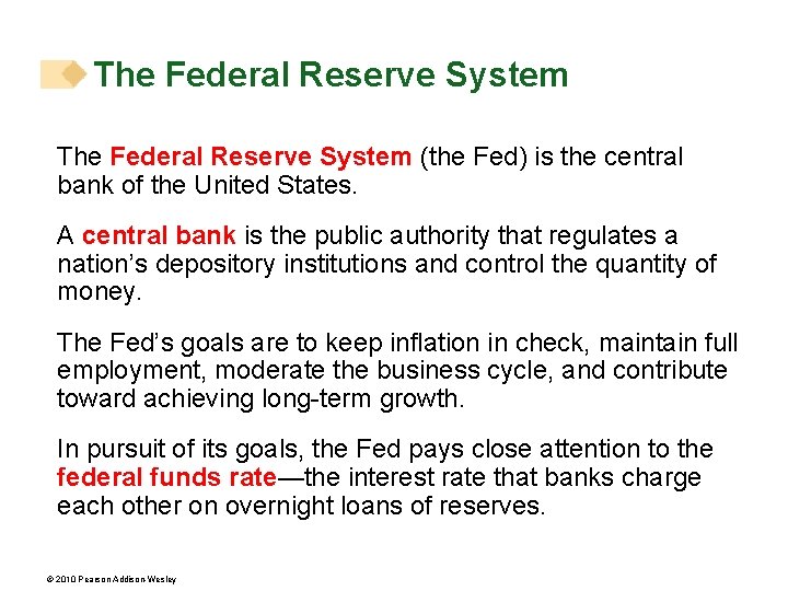 The Federal Reserve System (the Fed) is the central bank of the United States.