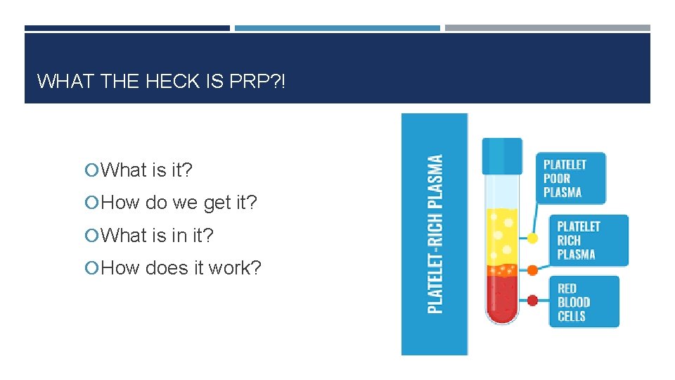 WHAT THE HECK IS PRP? ! What is it? How do we get it?