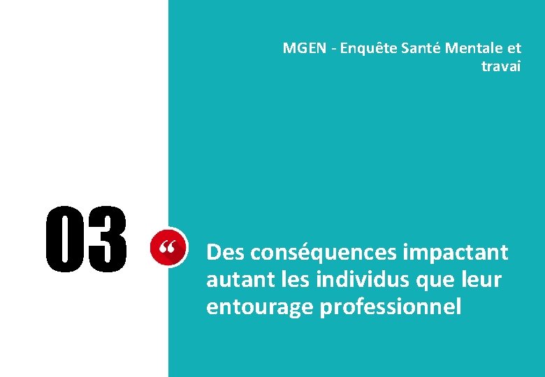 MGEN - Enquête Santé Mentale et travai 03 Des conséquences impactant autant les individus