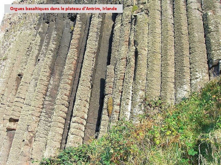 Orgues basaltiques dans le plateau d'Antrim, Irlande 