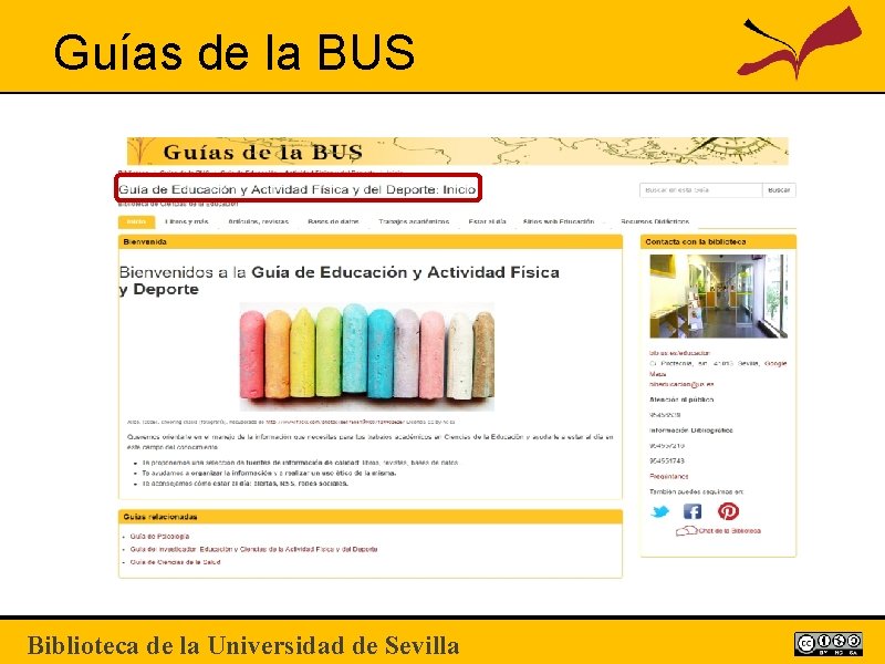 Guías de la BUS Biblioteca de la Universidad de Sevilla 