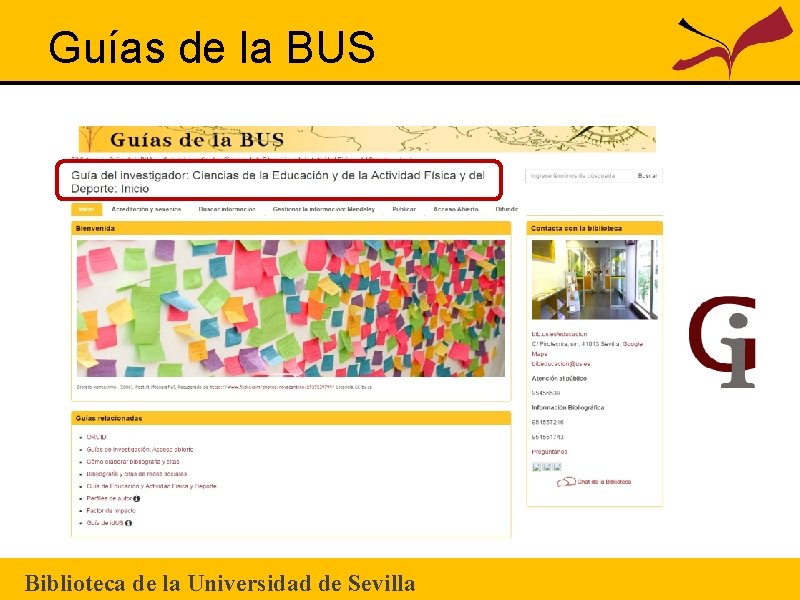 Guías de la BUS Biblioteca de la Universidad de Sevilla 