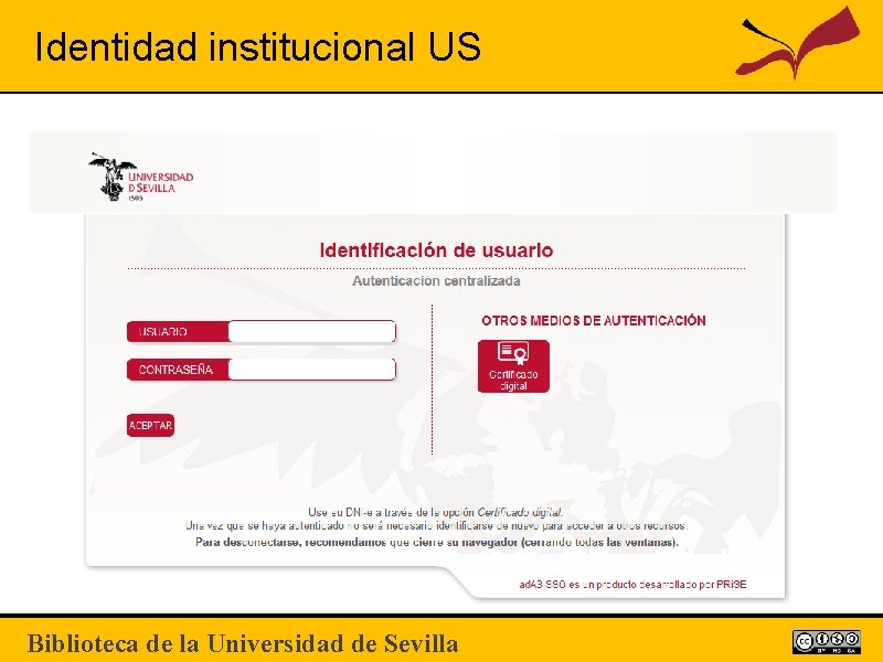 Identidad institucional US Biblioteca de la Universidad de Sevilla 