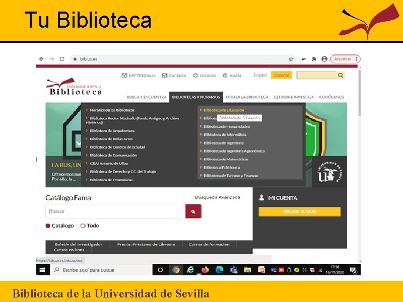 Tu Biblioteca de la Universidad de Sevilla 
