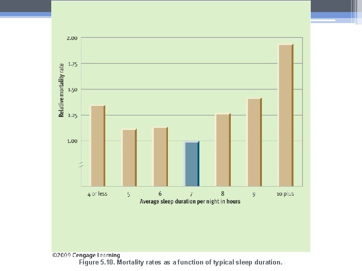 Figure 5. 10. Mortality rates as a function of typical sleep duration. 