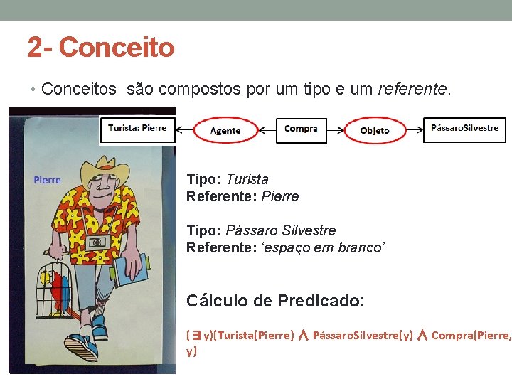 2 - Conceito • Conceitos são compostos por um tipo e um referente. Tipo: