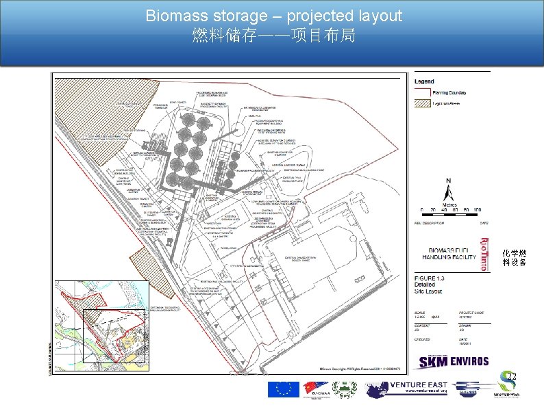 Biomass storage – projected layout 燃料储存——项目布局 化学燃 料设备 22 