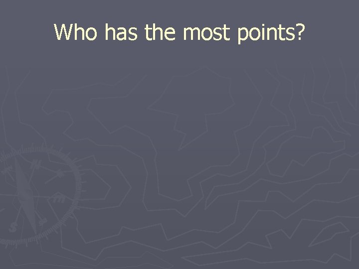 Who has the most points? 