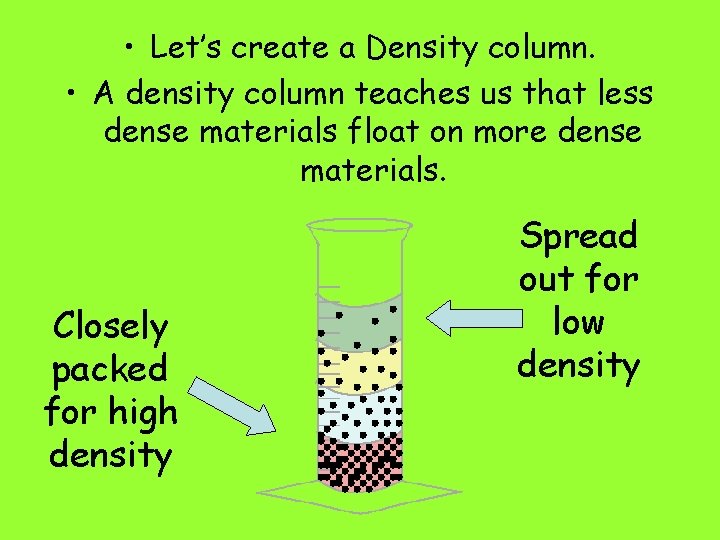 • Let’s create a Density column. • A density column teaches us that