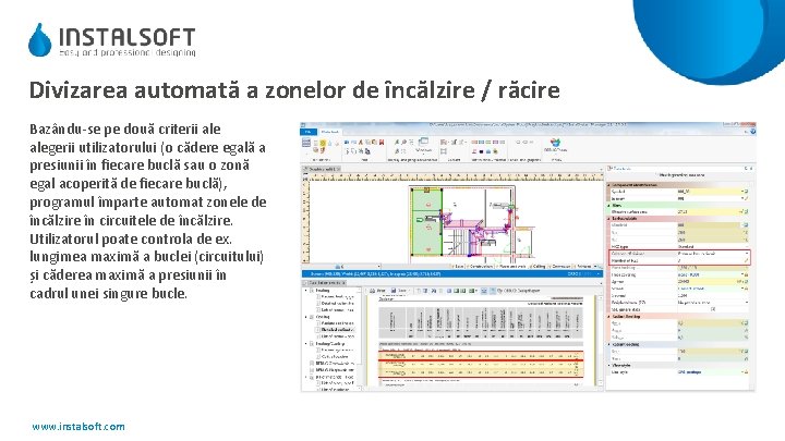 Divizarea automată a zonelor de încălzire / răcire Bazându-se pe două criterii alegerii utilizatorului