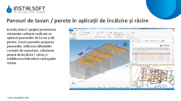 Panouri de tavan / perete în aplicații de încălzire și răcire Instal. System 5