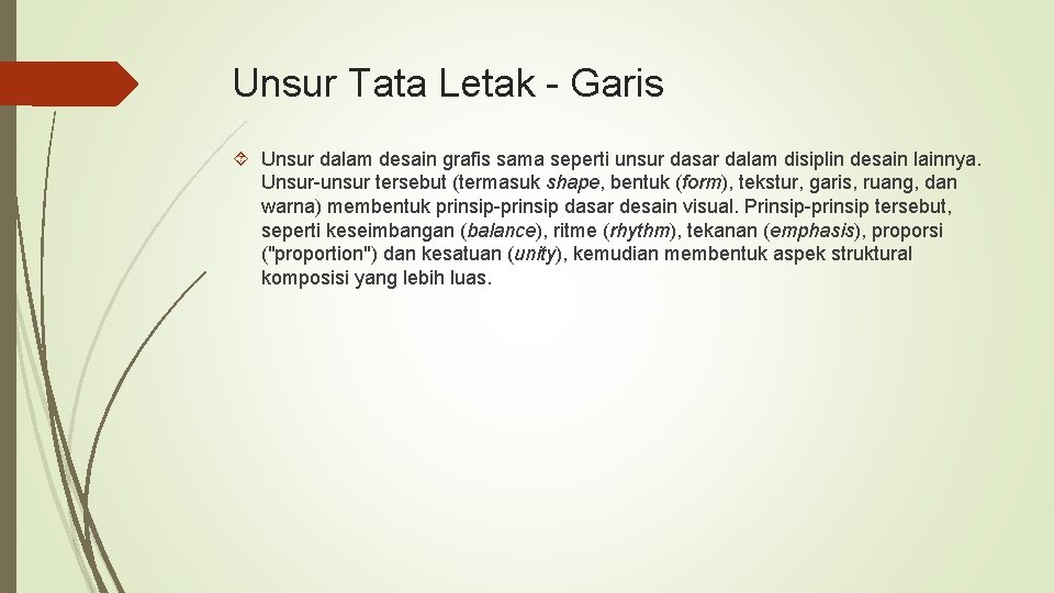 Unsur Tata Letak - Garis Unsur dalam desain grafis sama seperti unsur dasar dalam