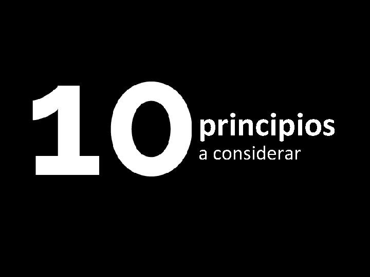 principios a considerar 