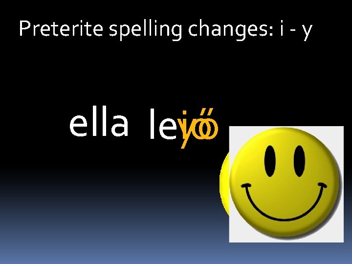 Preterite spelling changes: i - y ella leió yó 