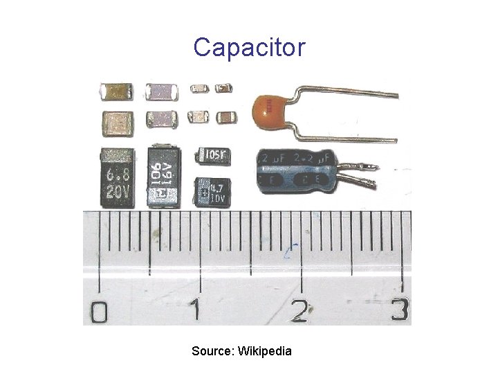 Capacitor Source: Wikipedia 