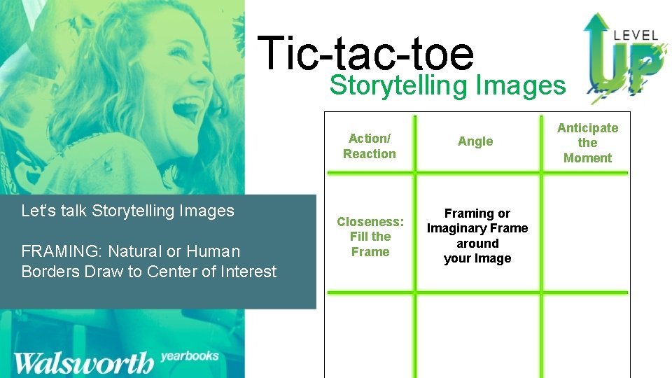 Tic-tac-toe Storytelling Images Let’s talk Storytelling Images FRAMING: Natural or Human Borders Draw to