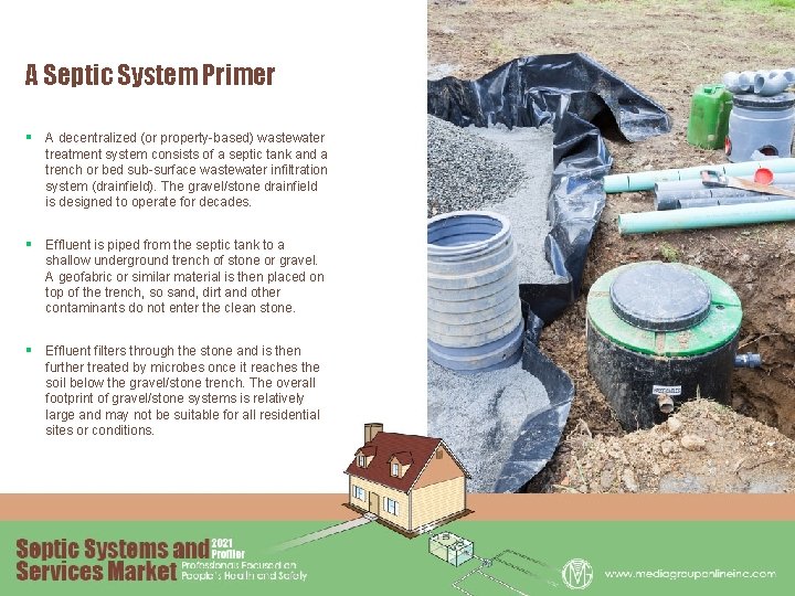 A Septic System Primer § A decentralized (or property-based) wastewater treatment system consists of
