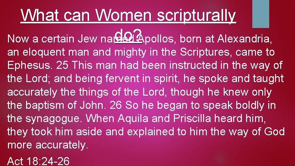 Biblical Examples of Women of Great Value Now