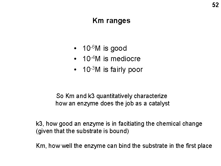 52 Km ranges • 10 -6 M is good • 10 -4 M is