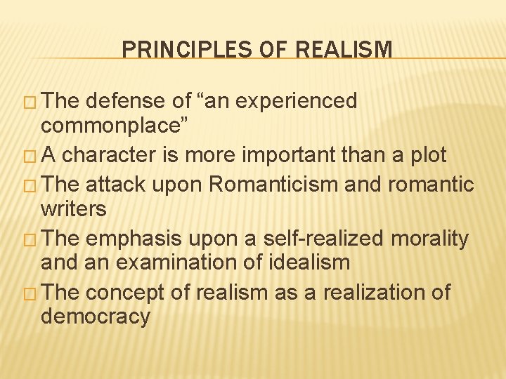 AMERICAN REALISM 1865 1910 q q q American