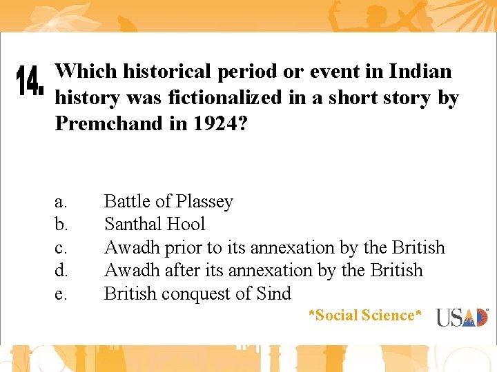 Which historical period or event in Indian history was fictionalized in a short story