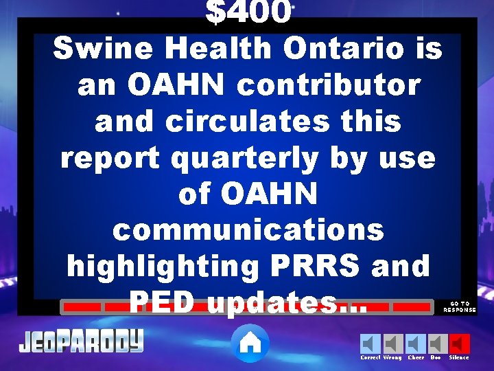 $400 Swine Health Ontario is an OAHN contributor and circulates this report quarterly by