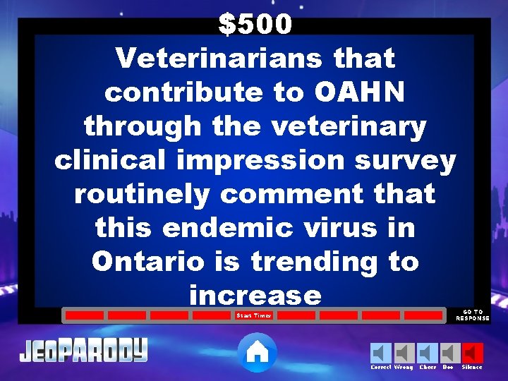 $500 Veterinarians that contribute to OAHN through the veterinary clinical impression survey routinely comment