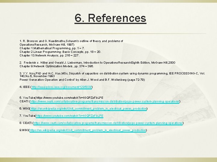 6. References 1. R. Bronson and G. Naadimuthu, Schaum's outline of theory and problems 6. References 1. R. Bronson and G. Naadimuthu, Schaum's outline of theory and problems